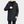 Zwarte lange herenjas met capuchon, ritssluiting en minimalistisch design. Perfect voor wintermode en casual herenkleding.
