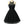 Zwarte cocktailjurk met kanten bovenstuk en wijde rok, ideaal voor feestelijke gelegenheden. Elegante avondjurk voor dames.