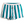 Gestreepte zwembroek voor heren met turquoise, witte en oranje strepen, elastische tailleband en trekkoord. Perfect voor strand en zwembad.