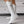 Witte hoge sneakers met ster en kettingontwerp, damesmode, trendy laarzen, casual stijl, comfortabele pasvorm, vetersluiting, moderne uitstraling.