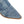 Blauwe denim enkellaars met spitse neus en bruine zool, trendy damesmode, casual en stijlvol schoeisel, perfect voor dagelijks gebruik.