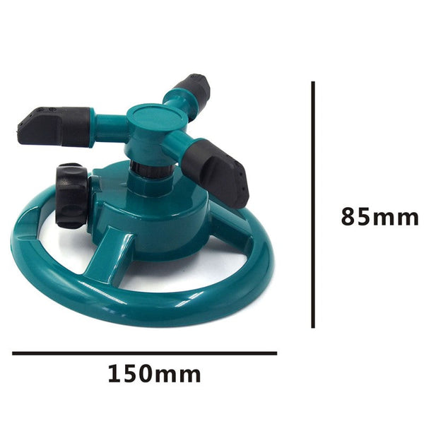 Automatische tuinsproeier 360 graden, cirkelsproeier, groen, 150mm x 85mm, waterbesparend, ideaal voor gazon en tuinirrigatie.