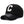 Zwarte baseballpet met witte letter 