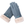 Blauwe suède handschoenen met witte bontvoering, winteraccessoire, warme dameshandschoenen, stijlvol en comfortabel, perfect voor koude dagen.