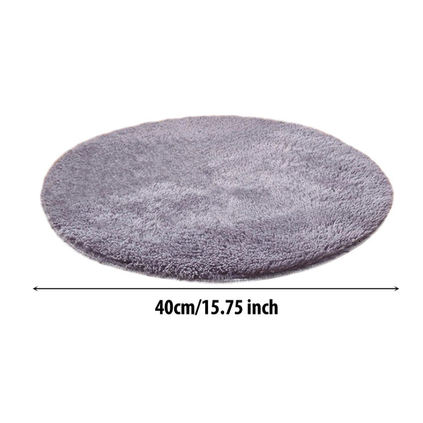 Grijze ronde kattenmat, 40 cm diameter, pluche en zacht, ideaal voor kattencomfort en warmte. Perfect voor huisdieren, duurzaam en stijlvol.