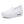 Witte dames sneaker met luchtkussen zool, ademend mesh bovenwerk, slip-on design, comfortabele en modieuze schoenen voor dagelijks gebruik.