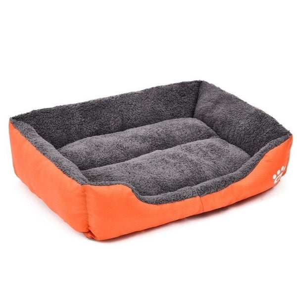 Zachte, comfortabele oranje hondenmand, wasmachinebestendig, verkrijgbaar in verschillende maten. Ideaal voor huisdieren, duurzaam en stijlvol ontwerp.
