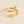 Gouden open ring met hart en initiale 