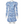 Blauwe en witte bloemenjurk met lange mouwen en ruches, elegante damesmode, perfect voor lente en zomer, trendy kledingstijl.