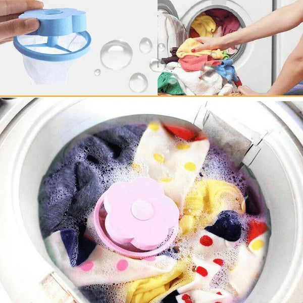 Haarvanger voor wasmachine, verwijdert huisdierhaar en pluisjes tijdens het wassen. Efficiënt, herbruikbaar en ideaal voor schone kleding.