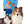 Honden- en kattenverzorgingshandschoen, blauw, verwijdert losse haren. Ideaal voor huisdierverzorging, vachtverzorging, huisdieraccessoires.